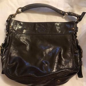 Espresso Brown Leather Coach Purse